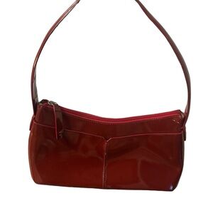 Elegant Red Leather Vintage Shoulder Bag Women’s Red Purse